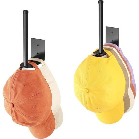 2 Pack Hat Racks for Baseball Caps Stainless Steel Hat Organizer for Baseball - Picture 7 of 7